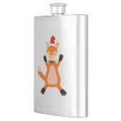 Niedlicher Weihnachtsfox Flachmann (Links)