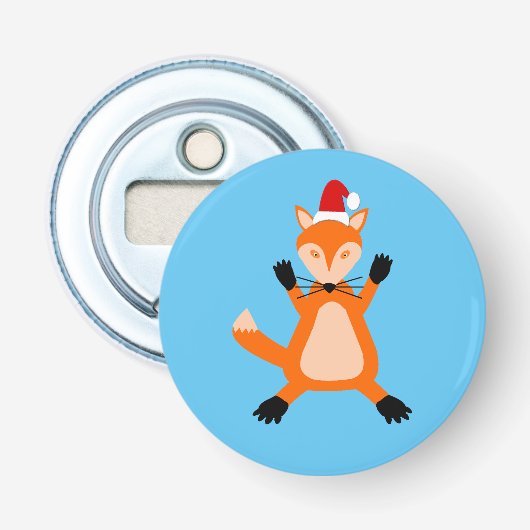 Niedlicher Weihnachtsfox Flaschenöffner (Vorderseite)