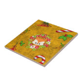 Niedlicher Weihnachtsfox Fliese (Seite)
