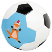 Niedlicher Weihnachtsfox Fußball (Dreiviertel)