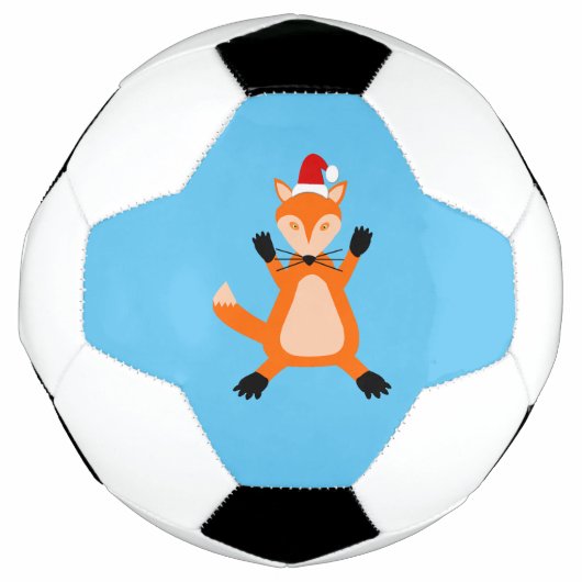 Niedlicher Weihnachtsfox Fußball (Vorderseite)