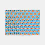 Niedlicher Weihnachtsfox Gemustert Fleecedecke (Vorderseite (Horizontal))