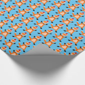 Niedlicher Weihnachtsfox Gemustert Geschenkpapier (Ecke)