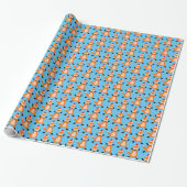 Niedlicher Weihnachtsfox Gemustert Geschenkpapier (Ungerollt)