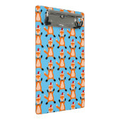 Niedlicher Weihnachtsfox Gemustert Mini Klemmbrett (Schrägansicht)
