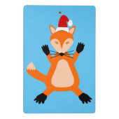 Niedlicher Weihnachtsfox Gemustert Mini Klemmbrett (Rückseite)