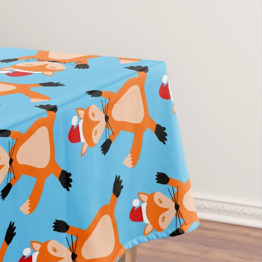 Niedlicher Weihnachtsfox Gemustert Tischdecke (Beispiel)