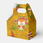Niedlicher Weihnachtsfox Geschenkschachtel (Rückseite)