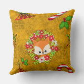 Niedlicher Weihnachtsfox Kissen (Rückseite)