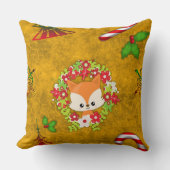 Niedlicher Weihnachtsfox Kissen (Vorderseite)