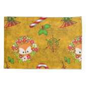 Niedlicher Weihnachtsfox Kissenbezug (Rückseite)