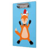 Niedlicher Weihnachtsfox Klemmbrett (Links)