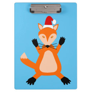 Niedlicher Weihnachtsfox Klemmbrett