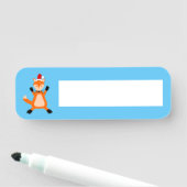 Niedlicher Weihnachtsfox Namensschild (Beispiel)