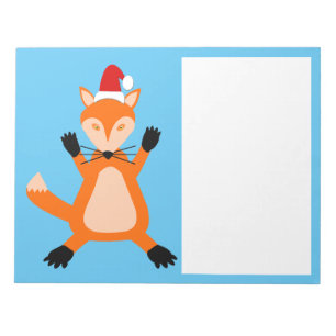 Niedlicher Weihnachtsfox Notizblock