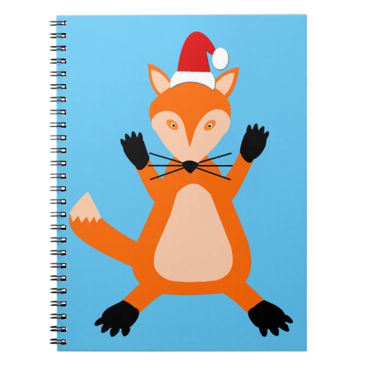 Niedlicher Weihnachtsfox Notizblock (Vorderseite)