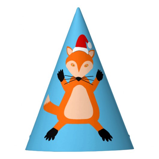 Niedlicher Weihnachtsfox Partyhütchen (Vorderseite)