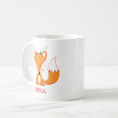 Niedlicher Weihnachtsfox Personalisierte Tasse (Vorderseite Links)