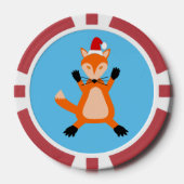 Niedlicher Weihnachtsfox Pokerchips (Vorderseite)