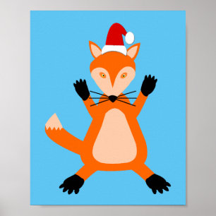 Niedlicher Weihnachtsfox Poster