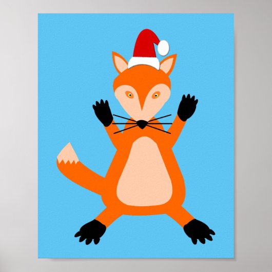 Niedlicher Weihnachtsfox Poster (Vorne)