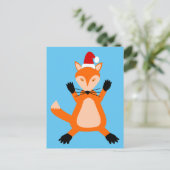 Niedlicher Weihnachtsfox Postkarte (Stehend Vorderseite)
