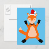 Niedlicher Weihnachtsfox Postkarte (Vorne/Hinten)