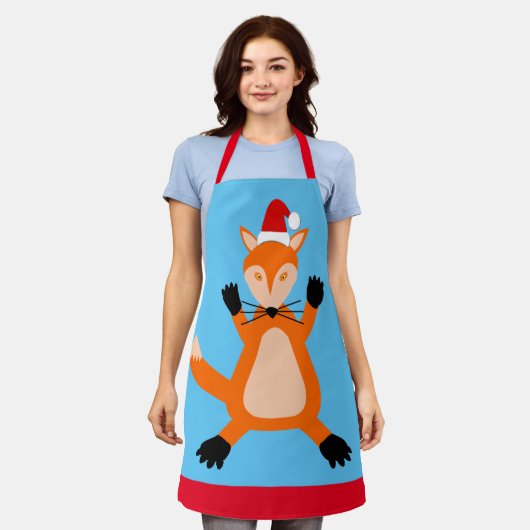 Niedlicher Weihnachtsfox Schürze (Getragen)
