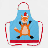 Niedlicher Weihnachtsfox Schürze (Vorderseite)