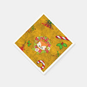 Niedlicher Weihnachtsfox Serviette (Ecke)