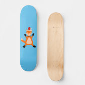 Niedlicher Weihnachtsfox Skateboard (Vorderseite)