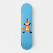 Niedlicher Weihnachtsfox Skateboard (Vorne)