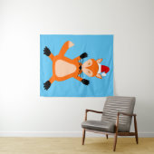 Niedlicher Weihnachtsfox Wandteppich (Beispiel (Horizontal))