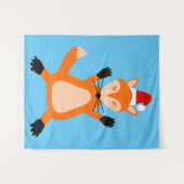 Niedlicher Weihnachtsfox Wandteppich (Vorderseite (Horizontal))