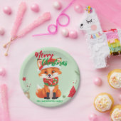 Niedlicher Weihnachtsfox Weihnachten Weihnachtsfei Pappteller (Party)