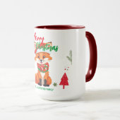 Niedlicher Weihnachtsfox Weihnachten Weihnachtsfei Tasse (VorderseiteRechts)