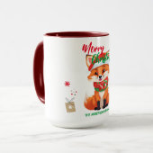 Niedlicher Weihnachtsfox Weihnachten Weihnachtsfei Tasse (Vorderseite Links)