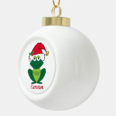 Niedlicher Weihnachtsfrosch Keramik Kugel-Ornament (Rechts)
