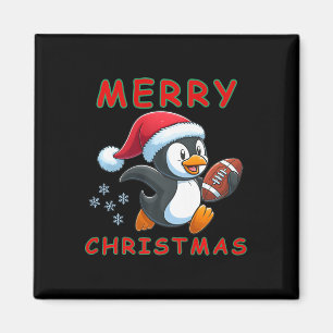 Niedlicher Weihnachtsfußballpinguin Magnet