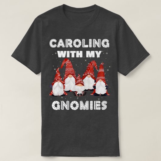Niedlicher Weihnachtsgarten Gnomes Funny T-Shirt (Design vorne)