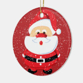 Niedlicher Weihnachtsgebrauch des Weihnachtsmannes Keramikornament (Links)