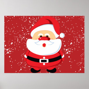 Niedlicher Weihnachtsgebrauch des Weihnachtsmannes Poster
