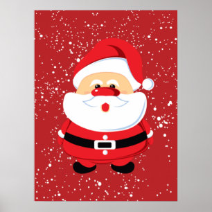 Niedlicher Weihnachtsgebrauch des Weihnachtsmannes Poster