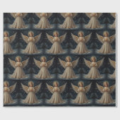 Niedlicher Weihnachtsgel Geschenkpapier (Flach)