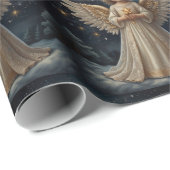 Niedlicher Weihnachtsgel Geschenkpapier (Rolleneckpunkt)