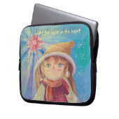 niedlicher Weihnachtsgel Laptopschutzhülle (Vorderseite Links)