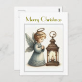 Niedlicher Weihnachtsgel Postkarte (Vorne/Hinten)