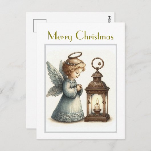 Niedlicher Weihnachtsgel Postkarte (Vorne/Hinten)