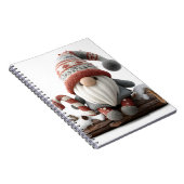 Niedlicher Weihnachtsgenom mit einer Candy Cane au Notizblock (Rechte Seite)