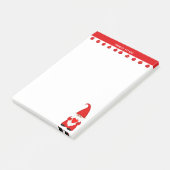 Niedlicher Weihnachtsgenom mit Herz Post-it Klebezettel (angewinkelt)